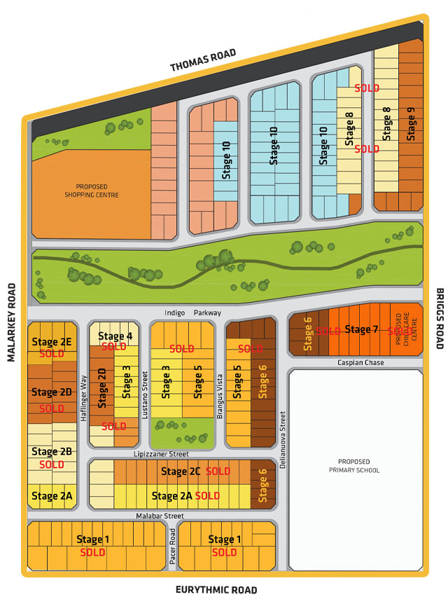 Byford Meadows estate plan map